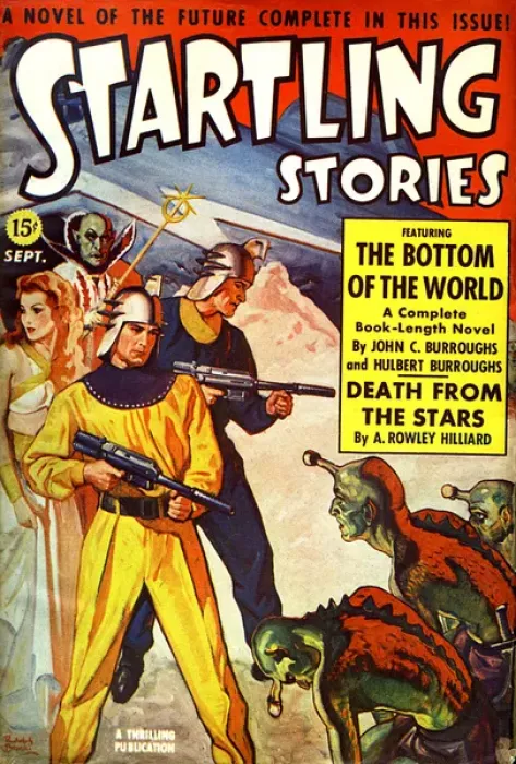 Framed Print : Startling Stories - The Bottom of the World Framed Print : Startling Stories - The Bottom of the World