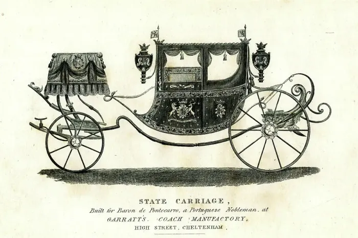 Framed Print : State Carriage, Garratt's Coach Manufactory, Cheltenham Framed Print : State Carriage, Garratt's Coach Manufactory, Cheltenham