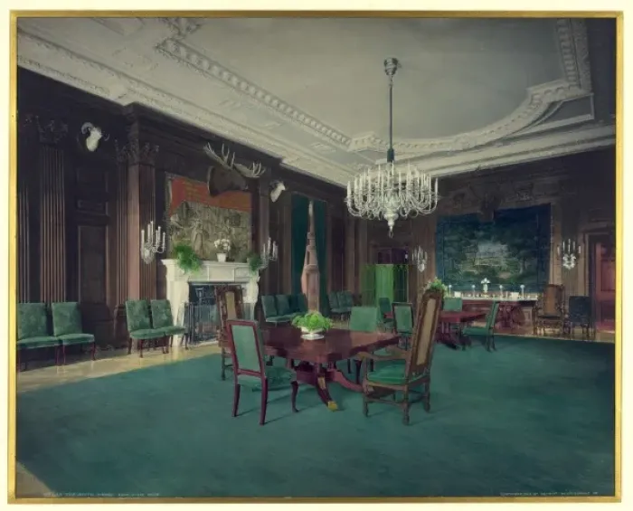 Framed Print : The State Dining Room, White House Framed Print : The State Dining Room, White House