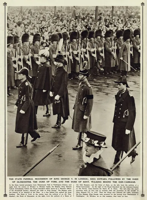 Framed Print : State funeral procession of King George V Framed Print : State funeral procession of King George V