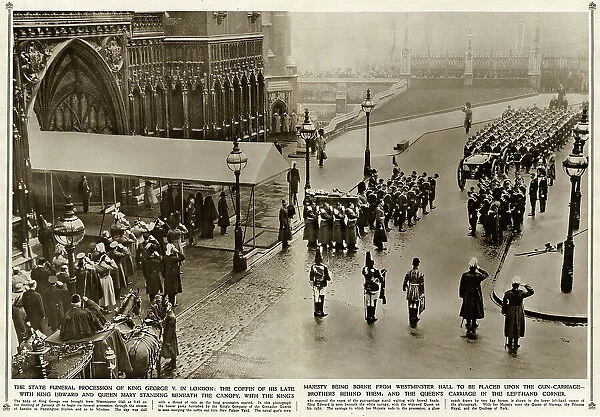 State funeral procession of King George V in London