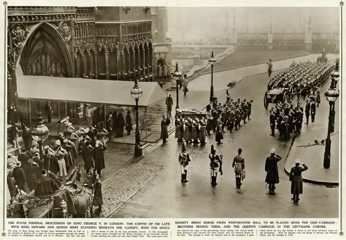 Framed Print : State funeral procession of King George V in London Framed Print : State funeral procession of King George V in London