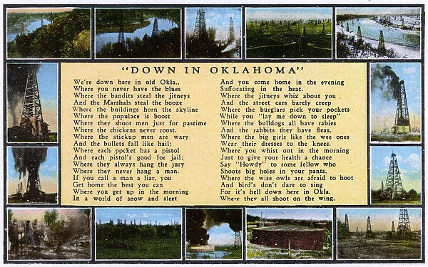 State of Oklahoma, USA - Poem Down in Oklahoma'