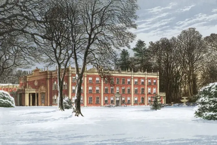 Framed Print : Stately home in Snow 3 Framed Print : Stately home in Snow 3