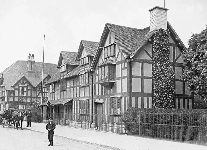 Framed Print : Statford-on-Avon Shakespeare's Birthplace Victorian period Framed Print : Statford-on-Avon Shakespeare's Birthplace Victorian period
