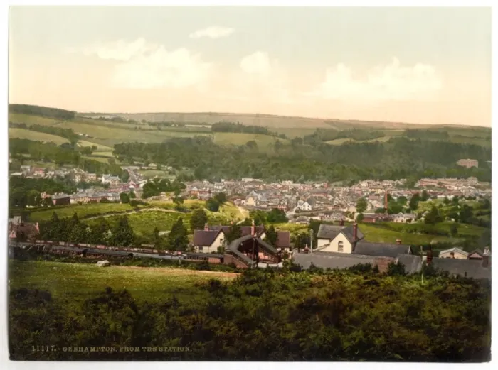 Framed Print : From the station, Okehampton, England Framed Print : From the station, Okehampton, England
