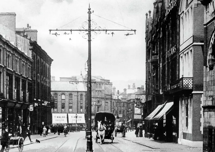 Framed Print : Station Road, Blackburn early 1900's Framed Print : Station Road, Blackburn early 1900's