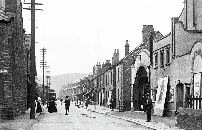 Framed Print : Station Road, Chapeltown early 1900's Framed Print : Station Road, Chapeltown early 1900's