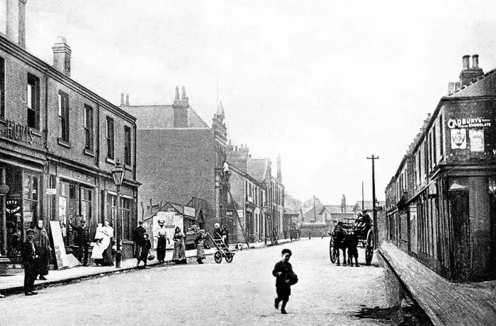 Framed Print : Station Road, Featherstone, early 1900s Framed Print : Station Road, Featherstone, early 1900s