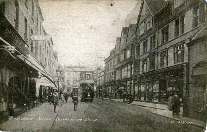 Framed Print : Station Street, Burton on Trent, Staffordshire Framed Print : Station Street, Burton on Trent, Staffordshire