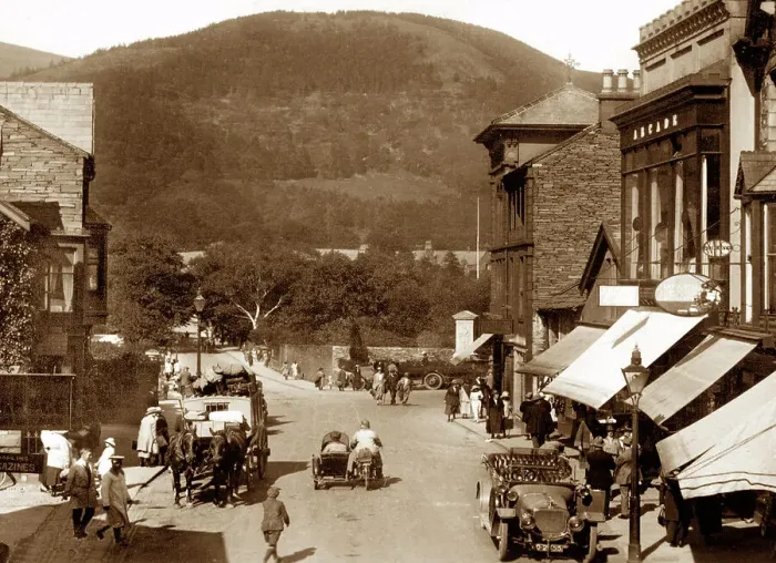 Framed Print : Station Street, Keswick early 1900's Framed Print : Station Street, Keswick early 1900's