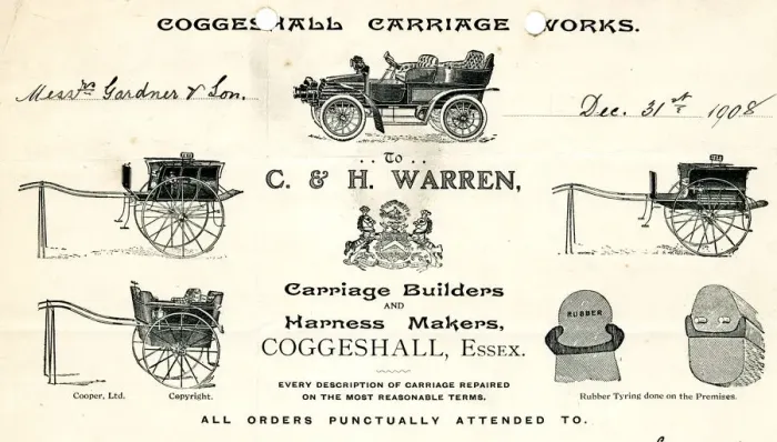 Framed Print : Stationery, C & H Warren, Carriage Builders Framed Print : Stationery, C & H Warren, Carriage Builders