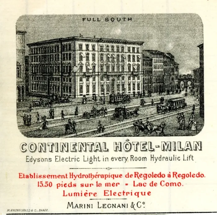 Framed Print : Stationery design, Continental Hotel, Milan, Italy Framed Print : Stationery design, Continental Hotel, Milan, Italy
