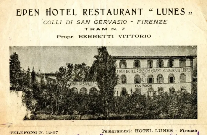 Framed Print : Stationery design, Eden Hotel Restaurant Lunes, Florence Framed Print : Stationery design, Eden Hotel Restaurant Lunes, Florence