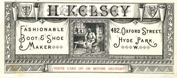 Framed Print : Stationery, H Kelsey, Cobbler, Fashionable Boot & Shoe Maker Framed Print : Stationery, H Kelsey, Cobbler, Fashionable Boot & Shoe Maker