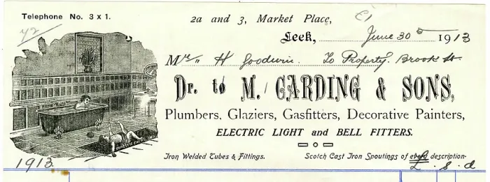 Framed Print : Stationery, M Garding & Sons, Market Place, Leek Framed Print : Stationery, M Garding & Sons, Market Place, Leek
