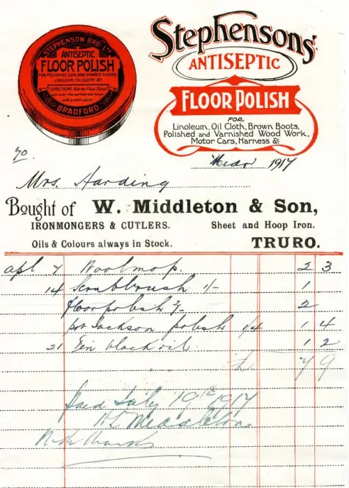 Framed Print : Stationery, W Middleton & Son, Truro, Cornwall Framed Print : Stationery, W Middleton & Son, Truro, Cornwall