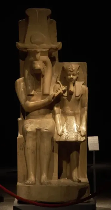 Framed Print : Statue of Amenhotep III (Neb-Maat-Ra) and Sobek c. 1390-1352 Framed Print : Statue of Amenhotep III (Neb-Maat-Ra) and Sobek c. 1390-1352