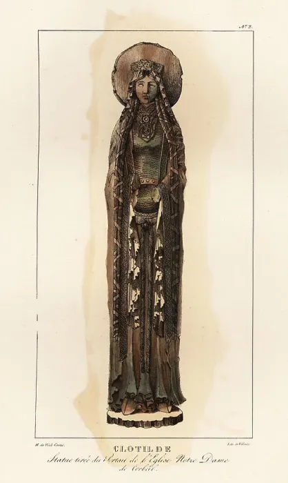 Framed Print : Statue of Clotilde (c.474-545), Saint Clotilde, wife of Clovis I Framed Print : Statue of Clotilde (c.474-545), Saint Clotilde, wife of Clovis I