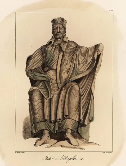 Framed Print : Statue of Dagobert I (c. 603-639), king of Austrasia, all the Fr Framed Print : Statue of Dagobert I (c. 603-639), king of Austrasia, all the Fr