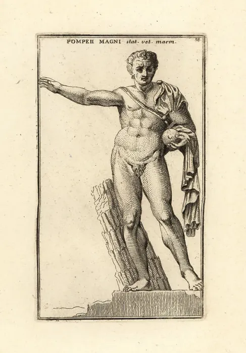 Framed Print : Statue of Gnaeus Pompeius Magnus, Pompey the Great Framed Print : Statue of Gnaeus Pompeius Magnus, Pompey the Great