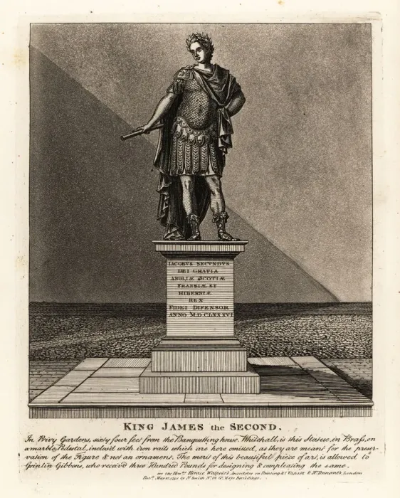 Framed Print : Statue of King James II of England Framed Print : Statue of King James II of England