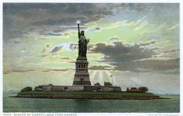 The Statue of Liberty in New York Harbour, New York, USA