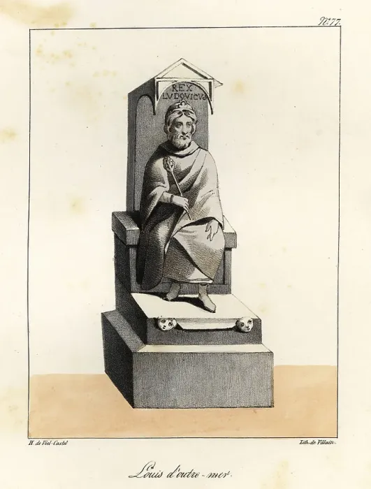 Framed Print : Statue of Louis IV, king of West Francia, Carolingian dynasty Framed Print : Statue of Louis IV, king of West Francia, Carolingian dynasty
