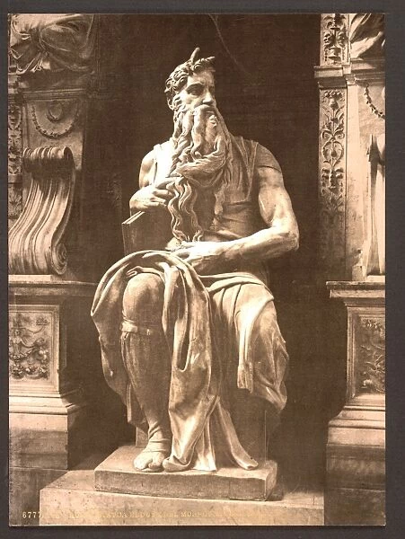 Statue by Michael Angelo, The Seated Moses, Rome, Italy Stat