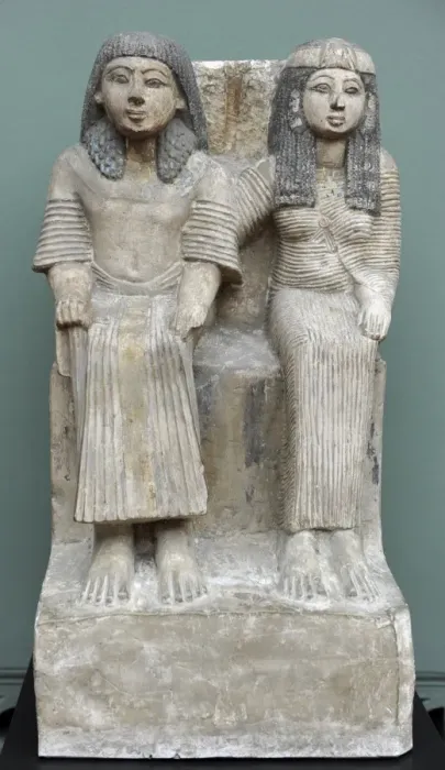 Framed Print : Statue of an official and his wife. Egypt Framed Print : Statue of an official and his wife. Egypt