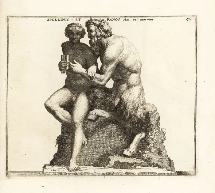 Framed Print : Statue of Roman god Pan and the shepherd Daphnis Framed Print : Statue of Roman god Pan and the shepherd Daphnis