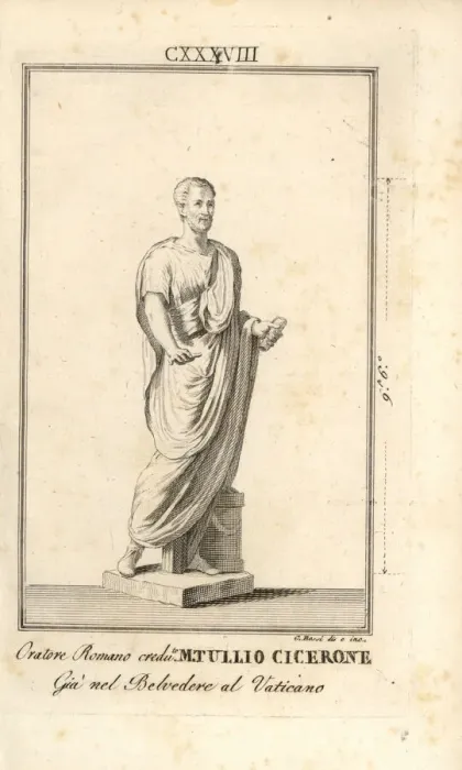 Framed Print : Statue of a Roman orator and politician believed Framed Print : Statue of a Roman orator and politician believed