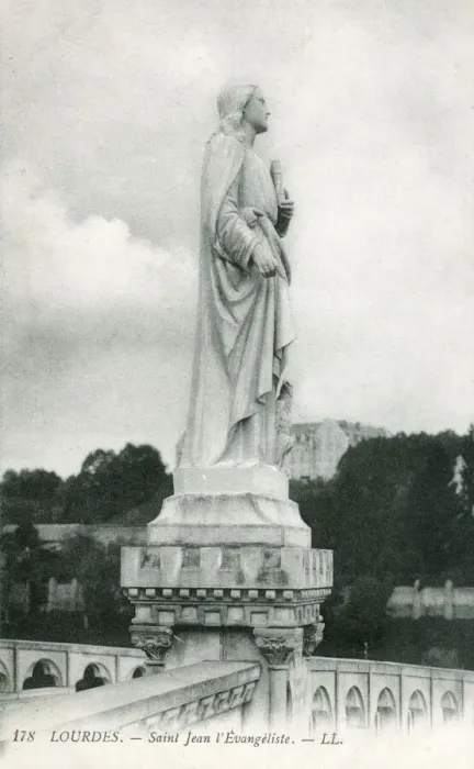 Framed Print : Statue of Saint Jean l Evangeliste - Lourdes, France Framed Print : Statue of Saint Jean l Evangeliste - Lourdes, France