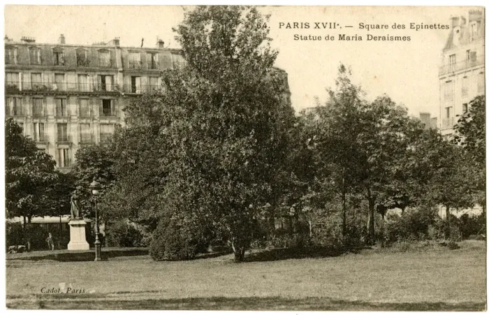 Framed Print : Statue in Square des Epinettes, Paris, France Framed Print : Statue in Square des Epinettes, Paris, France