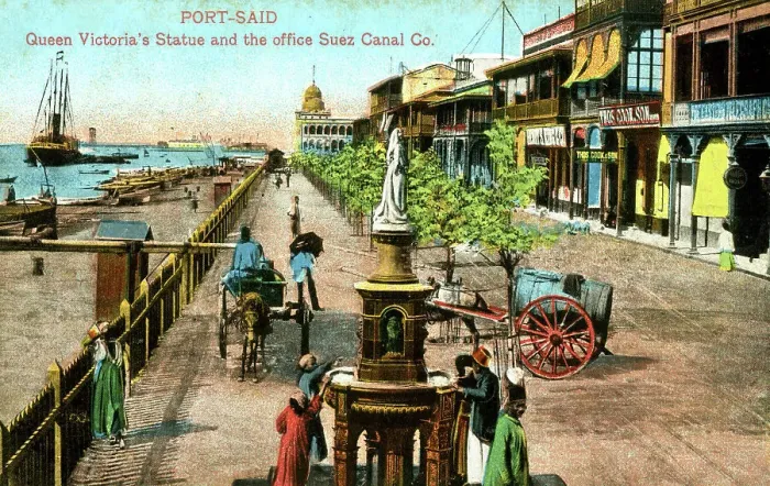 Framed Print : Statue and Suez Canal Office, Port Said, Egypt Framed Print : Statue and Suez Canal Office, Port Said, Egypt