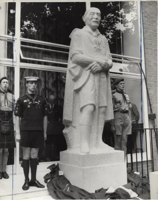 Framed Print : Statue unveiling at Baden Powell House, London Framed Print : Statue unveiling at Baden Powell House, London
