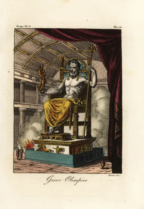 Framed Print : Statue of Zeus or Jupiter at Olympia Framed Print : Statue of Zeus or Jupiter at Olympia