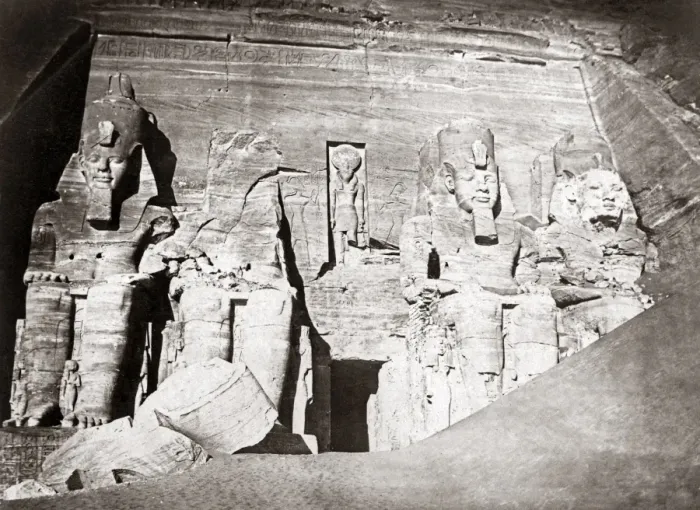 Framed Print : Statues, Abu Simbel, Egypt, circa 1880s Framed Print : Statues, Abu Simbel, Egypt, circa 1880s
