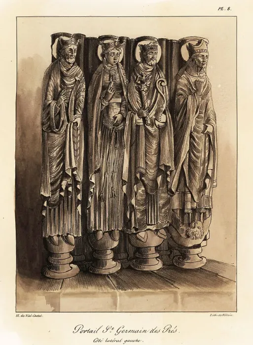 Framed Print : Statues of the Frankish kings in the Abbey of St. Germain de Pre Framed Print : Statues of the Frankish kings in the Abbey of St. Germain de Pre