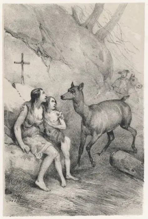 Framed Print : Ste Genevieve and Doe Framed Print : Ste Genevieve and Doe