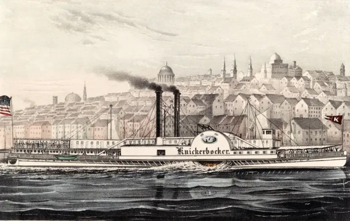 Framed Print : Steam-Boat Knickerbocker Framed Print : Steam-Boat Knickerbocker