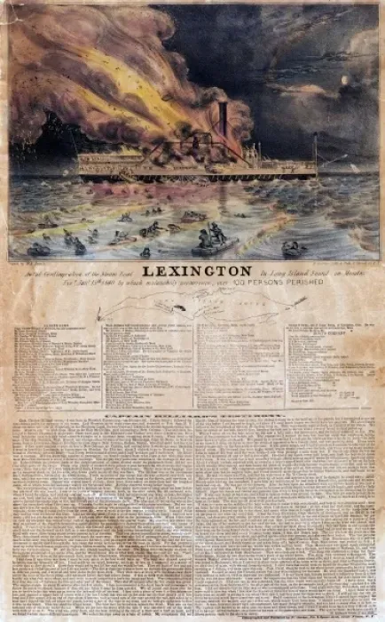 Framed Print : Steam Boat Lexington Fire Framed Print : Steam Boat Lexington Fire