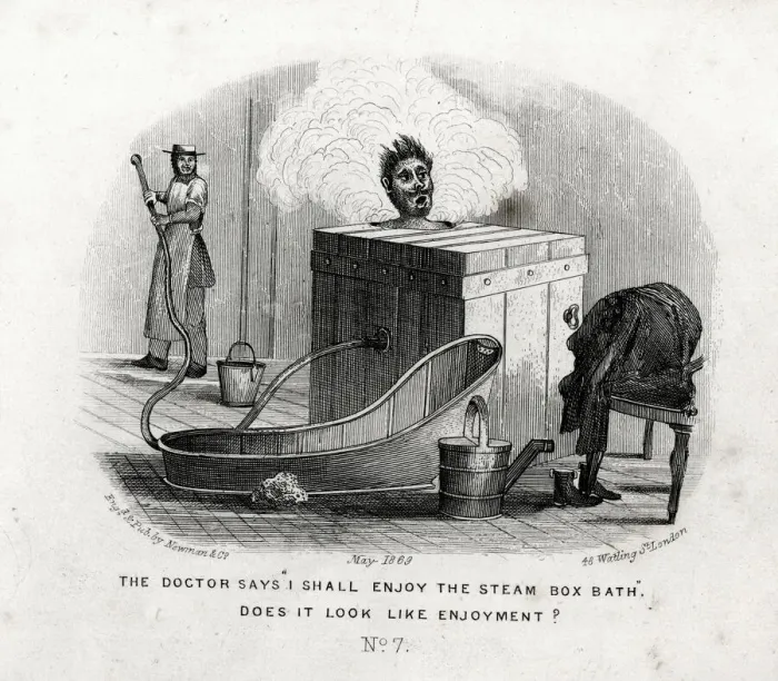 Framed Print : Steam Box Bath - The Water Cure Framed Print : Steam Box Bath - The Water Cure