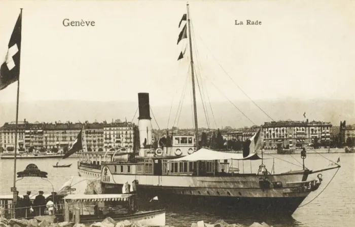 Framed Print : Steam ferry on Lac Leman, Geneva Framed Print : Steam ferry on Lac Leman, Geneva