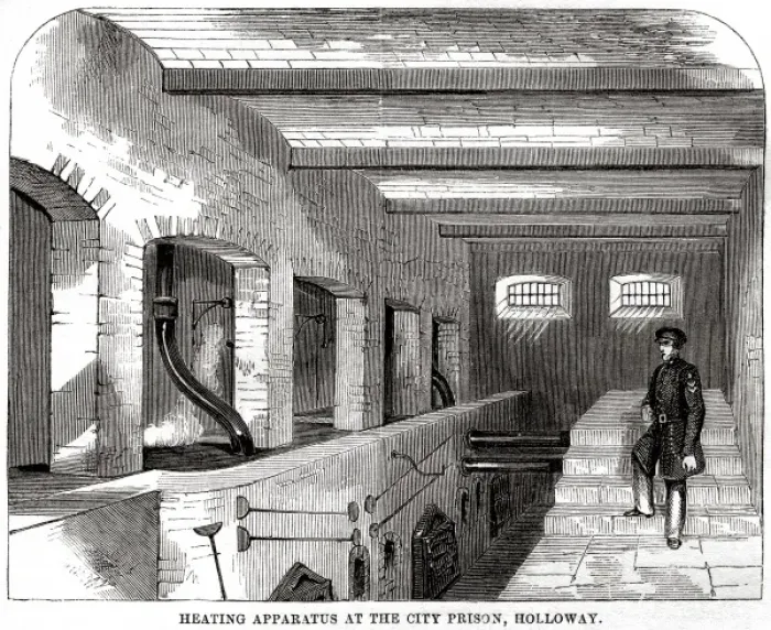 Framed Print : Steam heating at Holloway Prison Framed Print : Steam heating at Holloway Prison
