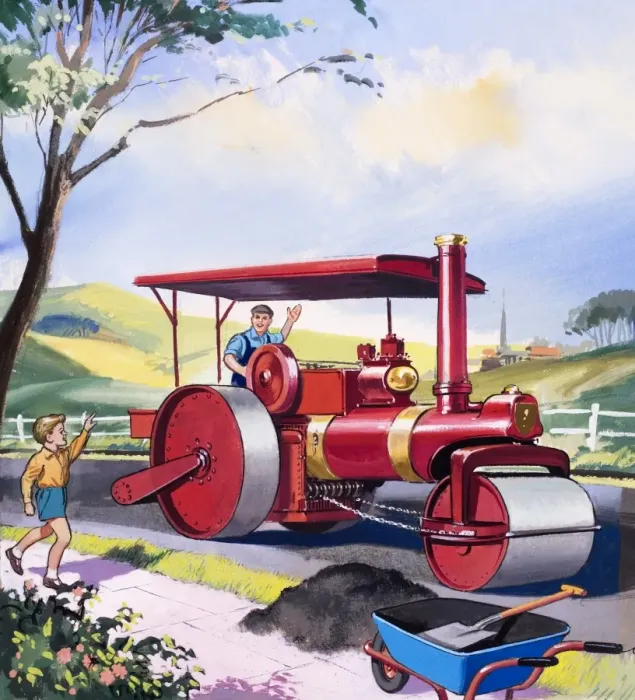 Framed Print : Steam Roller Driver Framed Print : Steam Roller Driver