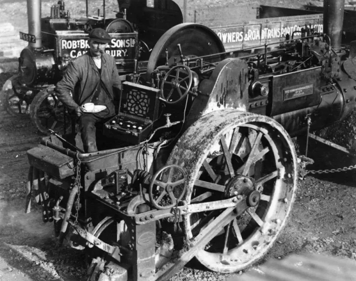 Framed Print : Steam Roller, Work Break Framed Print : Steam Roller, Work Break