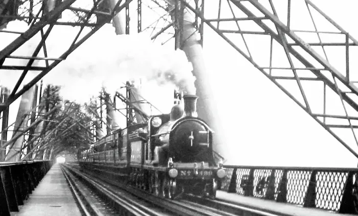 Framed Print : Steam train crossing the Forth Bridge Framed Print : Steam train crossing the Forth Bridge