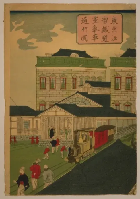 Framed Print : Steam train passing through Shiodama (Shimbashi), Tokyo Framed Print : Steam train passing through Shiodama (Shimbashi), Tokyo