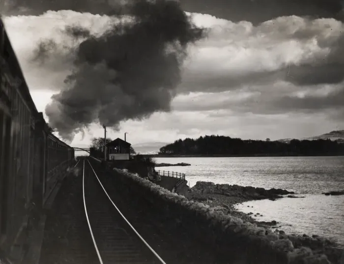 Framed Print : Steam train travelling up the east coast of England Framed Print : Steam train travelling up the east coast of England